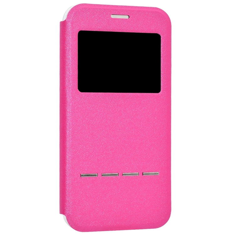 For Galaxy A5 (2017) / A520 Frosted Texture Horizontal Flip Leather Case with Call Display ID & Call Answer Window & Holder