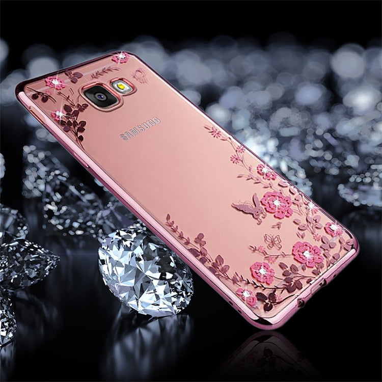 For Galaxy A5 (2017) / A520 Flowers Pattern Electroplating Soft TPU Protective Cover Case