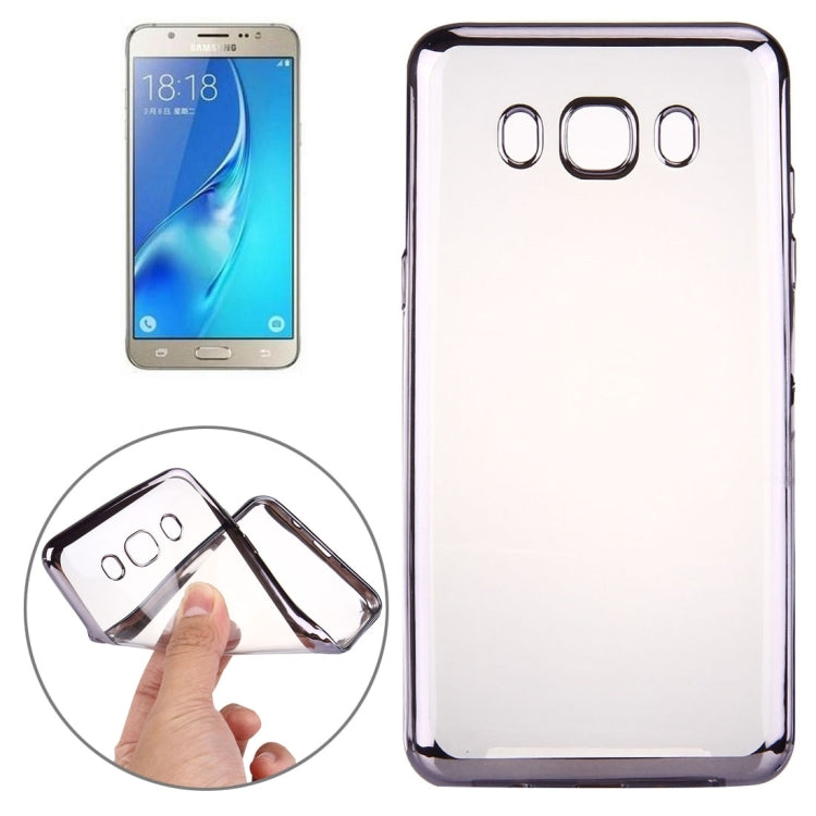 For Galaxy J5 (2016) / J510 Electroplating Transparent Soft TPU Protective Cover Case