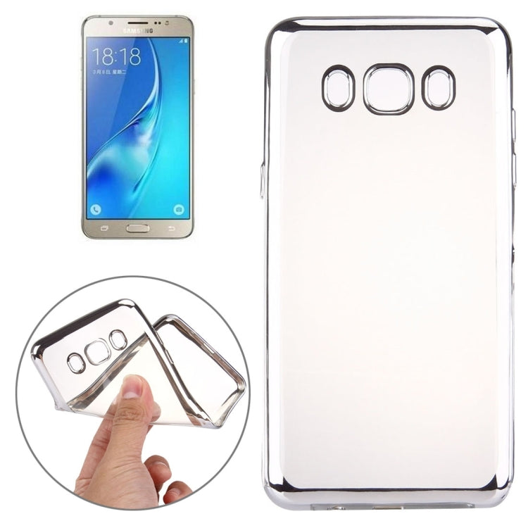 For Galaxy J5 (2016) / J510 Electroplating Transparent Soft TPU Protective Cover Case