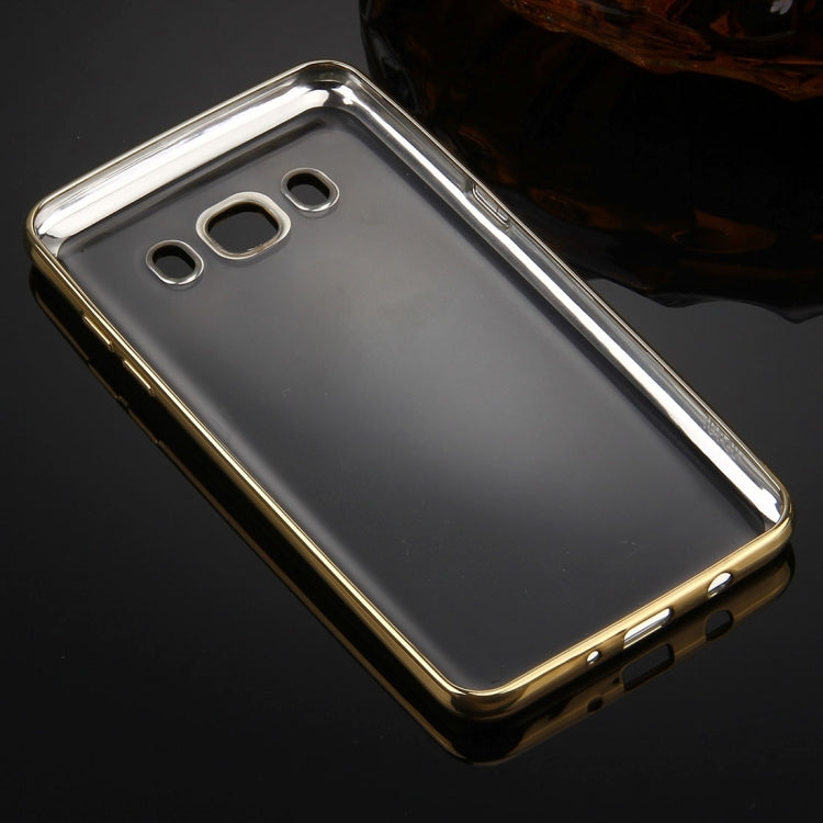 For Galaxy J7 (2016) / J710 Electroplating Transparent Soft TPU Protective Cover Case