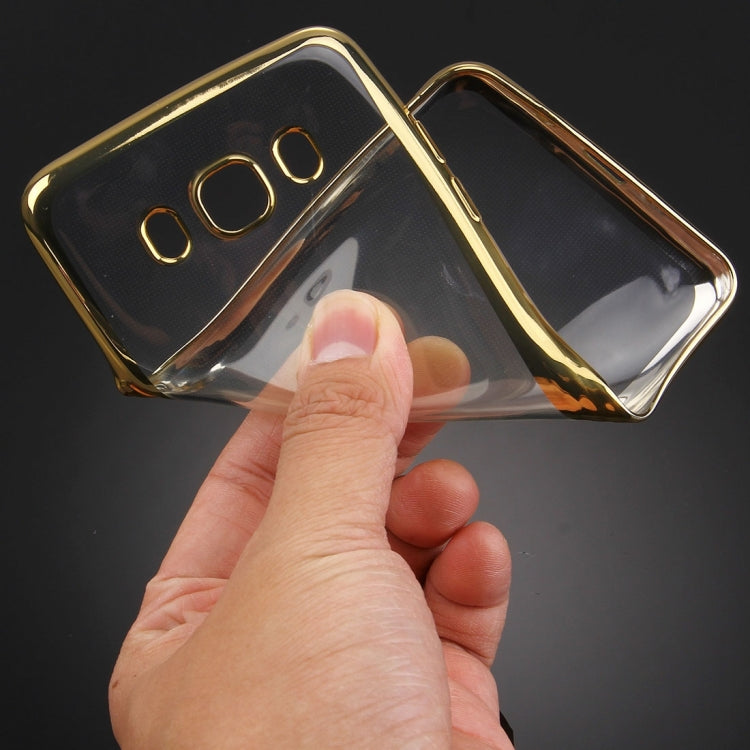 For Galaxy J7 (2016) / J710 Electroplating Transparent Soft TPU Protective Cover Case