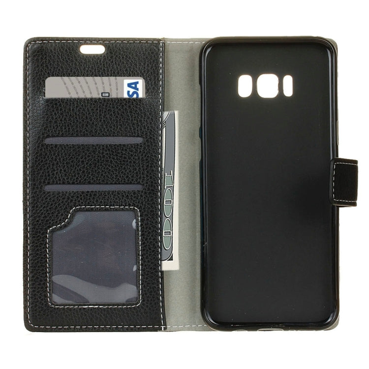 For Galaxy S8 Plus / G9550 Litchi Texture Horizontal Flip Leather Case with Holder & Card Slots & Wallet