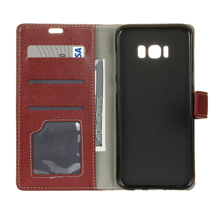 For Galaxy S8 Plus / G9550 Litchi Texture Horizontal Flip Leather Case with Holder & Card Slots & Wallet
