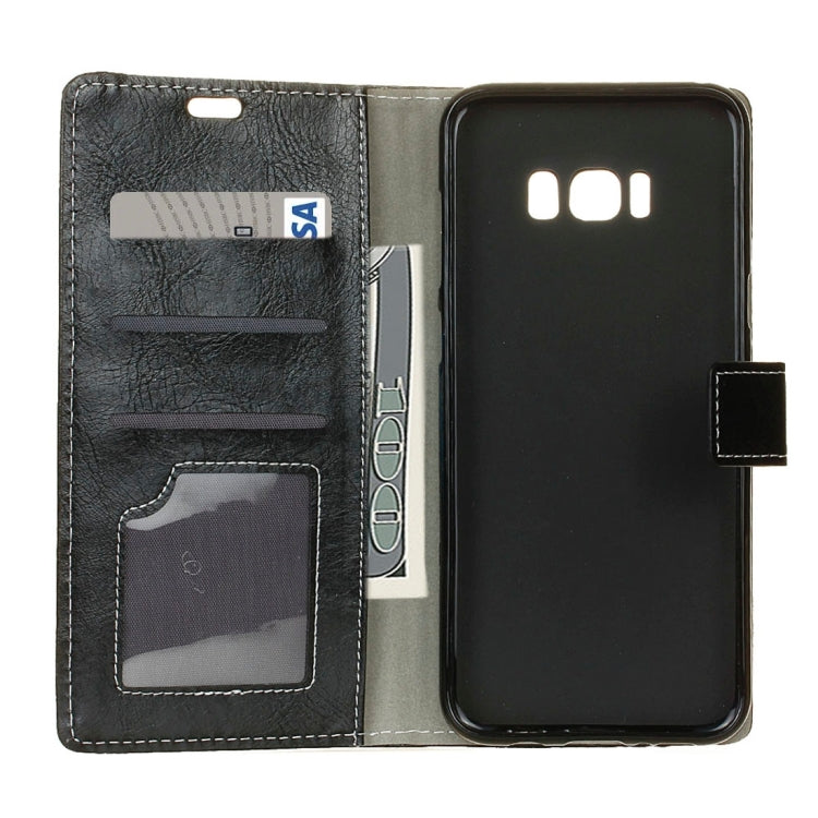 For Galaxy S8 + / G9550 Retro Crazy Horse Texture Horizontal Flip Leather Case with Holder & Card Slots & Wallet & Photo Frame