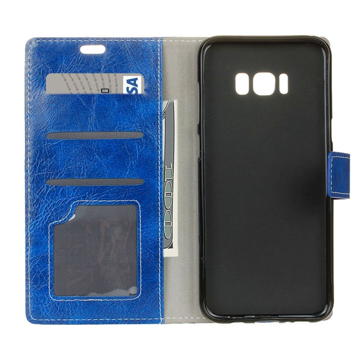 For Galaxy S8 + / G9550 Retro Crazy Horse Texture Horizontal Flip Leather Case with Holder & Card Slots & Wallet & Photo Frame