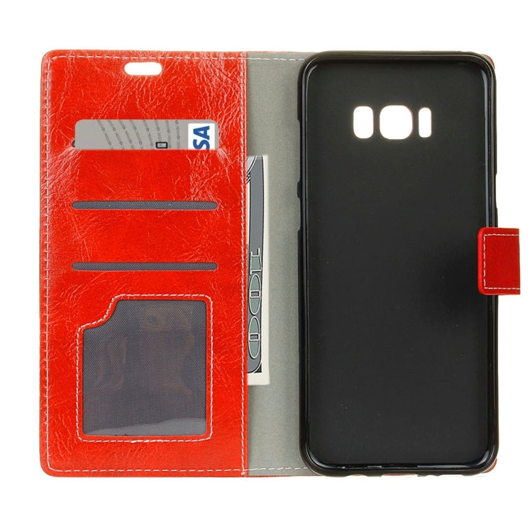 For Galaxy S8 + / G9550 Retro Crazy Horse Texture Horizontal Flip Leather Case with Holder & Card Slots & Wallet & Photo Frame