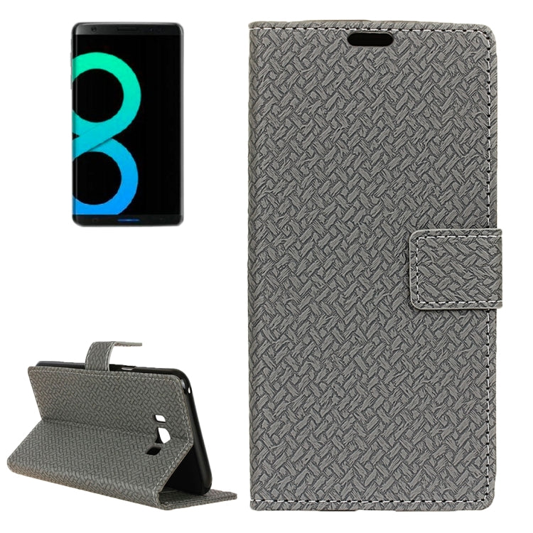 For Galaxy S8 + / G9550 Knit Texture Horizontal Flip Leather Case with Holder & Card Slots & Wallet & Photo Frame