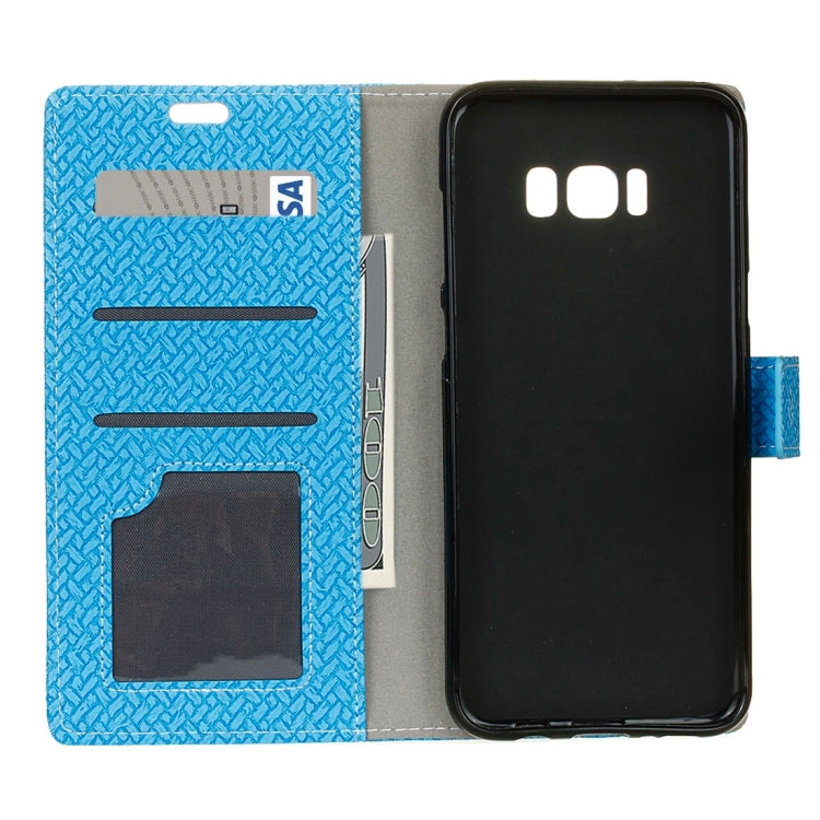For Galaxy S8 + / G9550 Knit Texture Horizontal Flip Leather Case with Holder & Card Slots & Wallet & Photo Frame