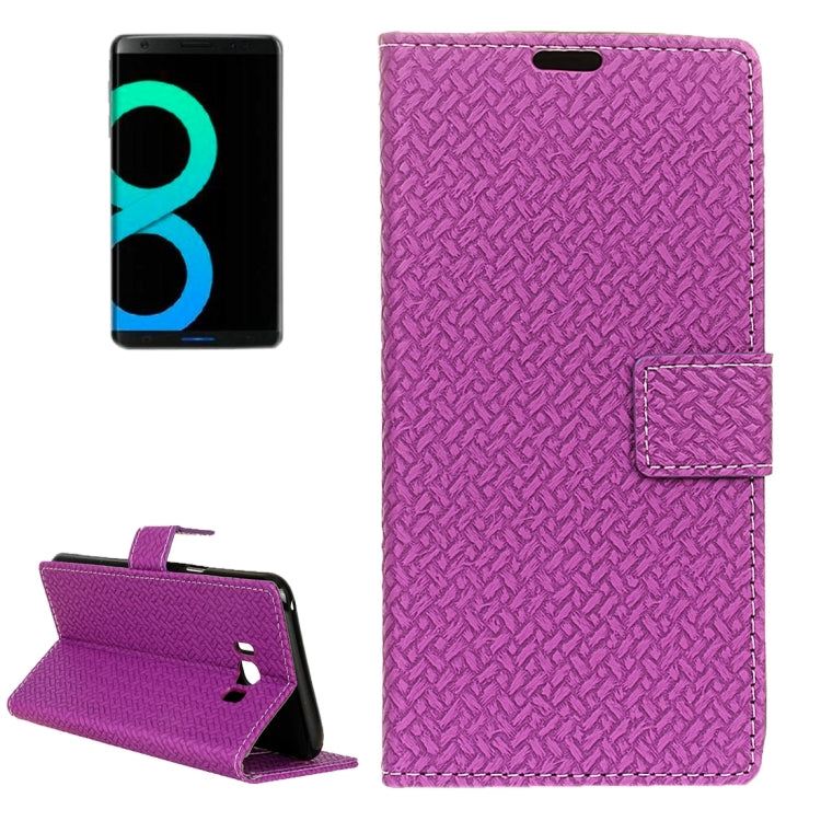 For Galaxy S8 + / G9550 Knit Texture Horizontal Flip Leather Case with Holder & Card Slots & Wallet & Photo Frame