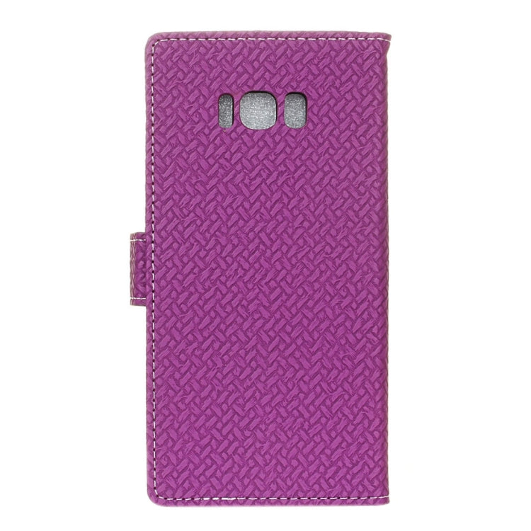 For Galaxy S8 + / G9550 Knit Texture Horizontal Flip Leather Case with Holder & Card Slots & Wallet & Photo Frame