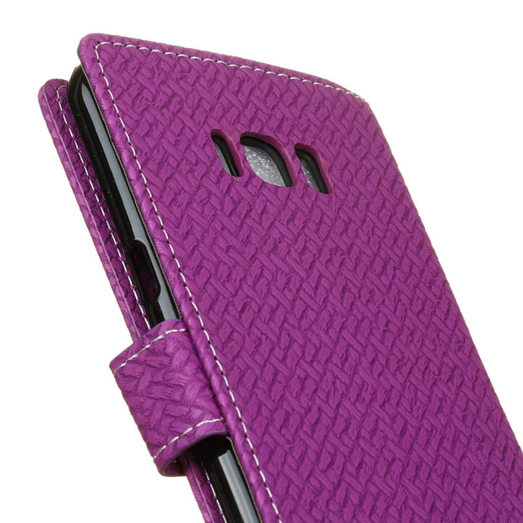 For Galaxy S8 + / G9550 Knit Texture Horizontal Flip Leather Case with Holder & Card Slots & Wallet & Photo Frame