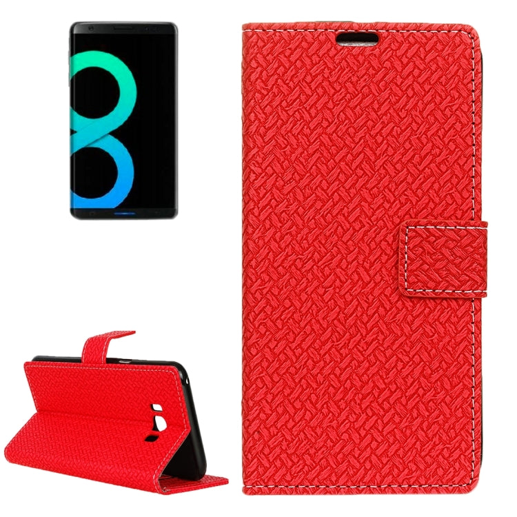 For Galaxy S8 + / G9550 Knit Texture Horizontal Flip Leather Case with Holder & Card Slots & Wallet & Photo Frame