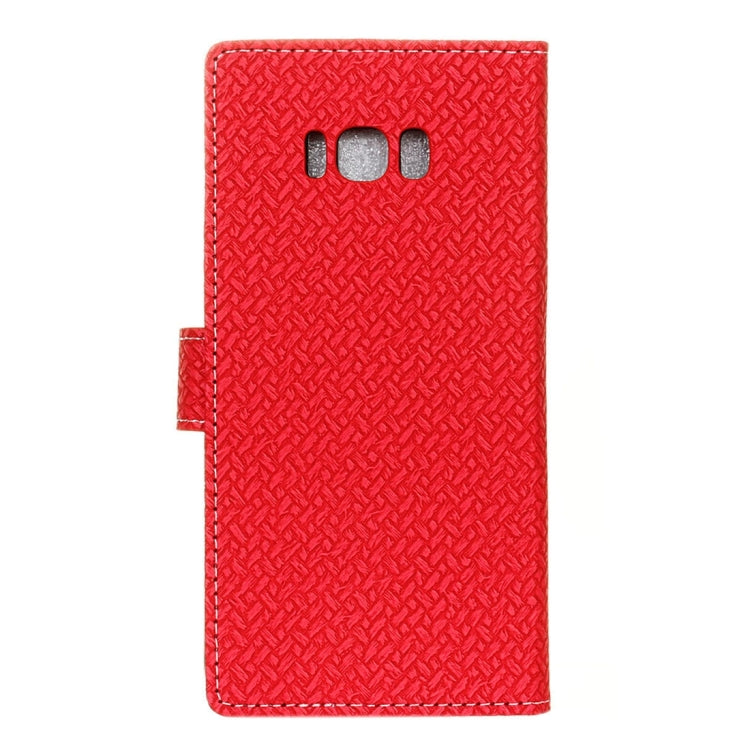 For Galaxy S8 + / G9550 Knit Texture Horizontal Flip Leather Case with Holder & Card Slots & Wallet & Photo Frame