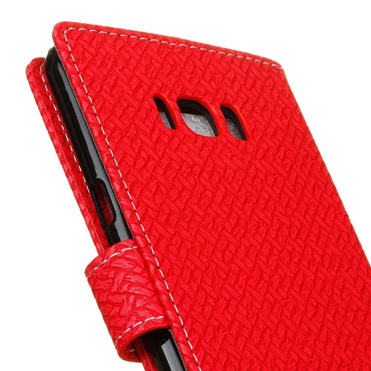 For Galaxy S8 + / G9550 Knit Texture Horizontal Flip Leather Case with Holder & Card Slots & Wallet & Photo Frame