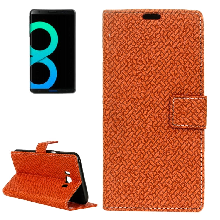 For Galaxy S8 + / G9550 Knit Texture Horizontal Flip Leather Case with Holder & Card Slots & Wallet & Photo Frame
