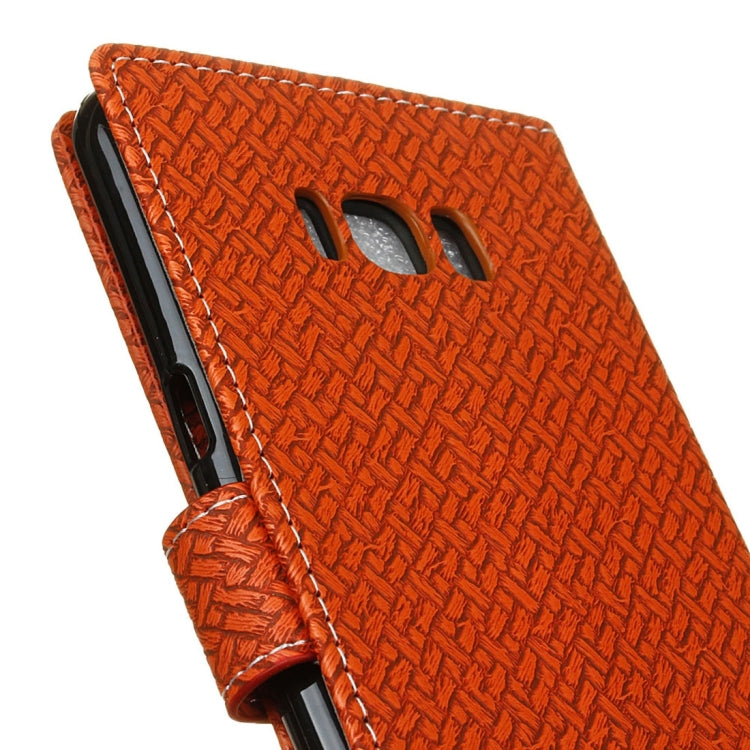 For Galaxy S8 + / G9550 Knit Texture Horizontal Flip Leather Case with Holder & Card Slots & Wallet & Photo Frame