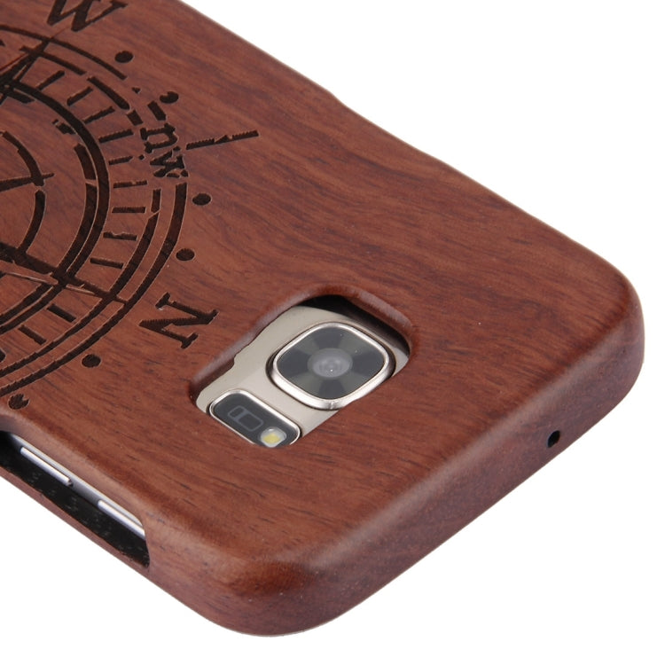 For Galaxy S7 / G930 Compass Pattern Separable Rosewood Protective Case(Brown)