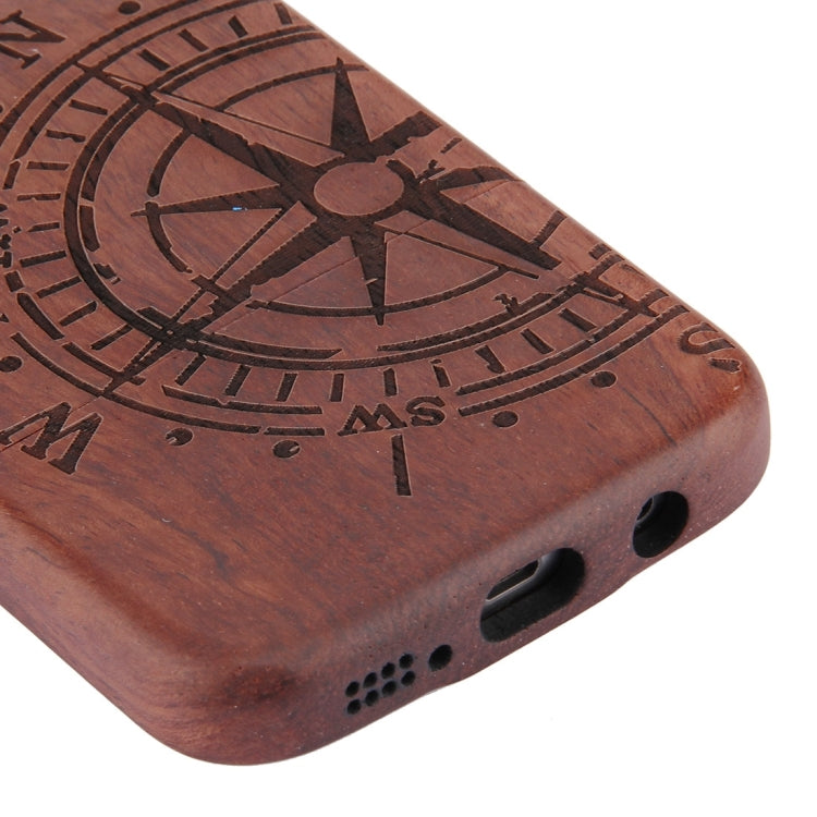 For Galaxy S7 / G930 Compass Pattern Separable Rosewood Protective Case(Brown)