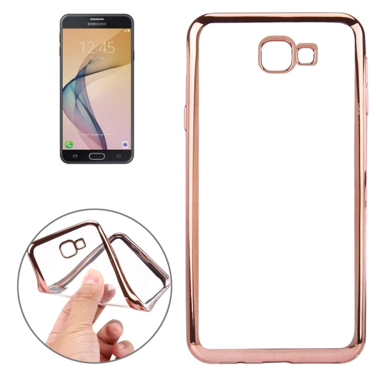 For Galaxy J7 Prime Electroplating Soft TPU Protective Cover Case