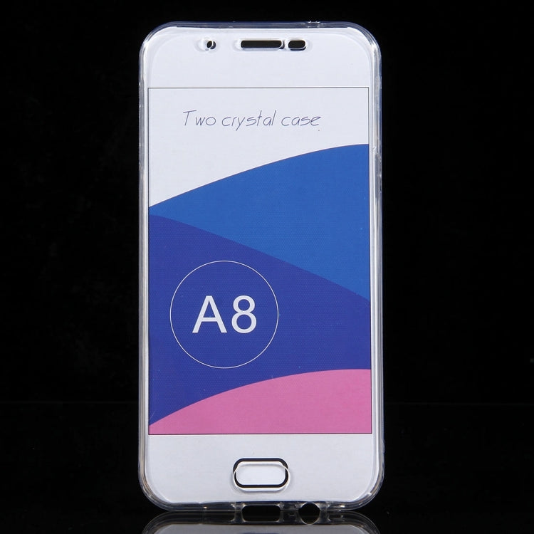 For Galaxy A8 / A800 0.75mm Double-sided Ultra-thin Transparent TPU Protective Case