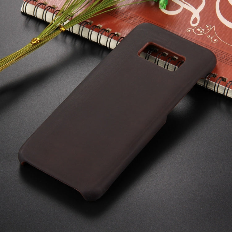 For Galaxy S8 + / G9550 Paste Skin + PC Thermal Sensor Discoloration Protective Back Cover Case(Orange)