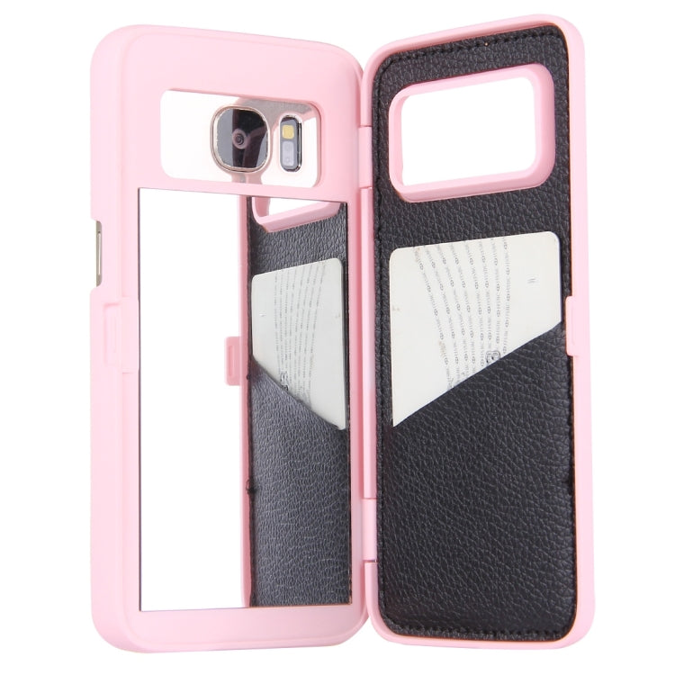 For Galaxy S7 / G930 Back Cover Style Mirror Hard Case with Card Slot