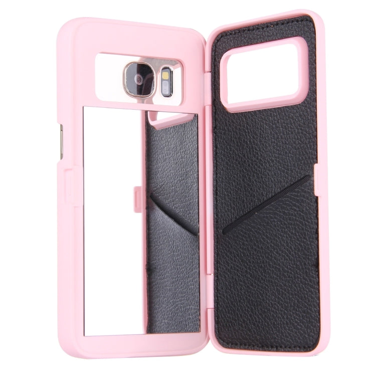 For Galaxy S7 / G930 Back Cover Style Mirror Hard Case with Card Slot