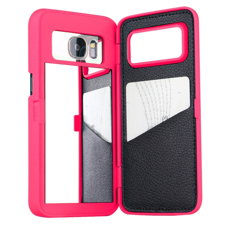 For Galaxy S7 / G930 Back Cover Style Mirror Hard Case with Card Slot