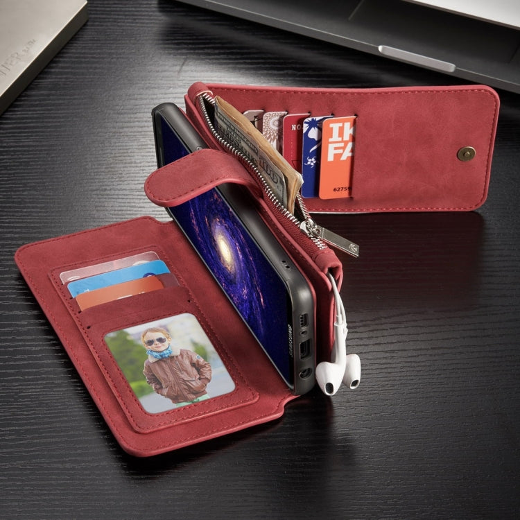 007 For Galaxy S8 + / G955 Crazy Horse Texture Flip Detachable Back Cover Leather Case with Card Slots & Wallet & Photo Frame(Red)