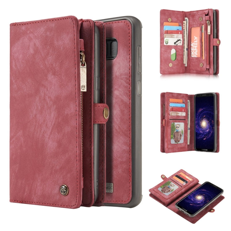 For Galaxy S8 + / G955 Crazy Horse Texture Flip Detachable Back Cover Leather Case with Card Slots & Wallet & Photo Frame