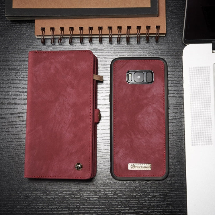 For Galaxy S8 + / G955 Crazy Horse Texture Flip Detachable Back Cover Leather Case with Card Slots & Wallet & Photo Frame
