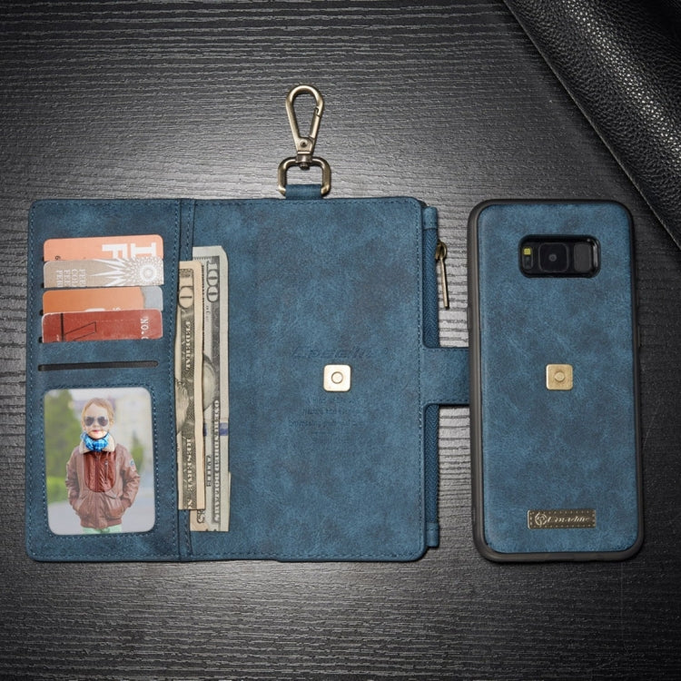 For Galaxy S8 + / G955 Crazy Horse Texture Flip Detachable Back Cover Leather Case with Hook & Card Slots & Wallet & Photo Frame