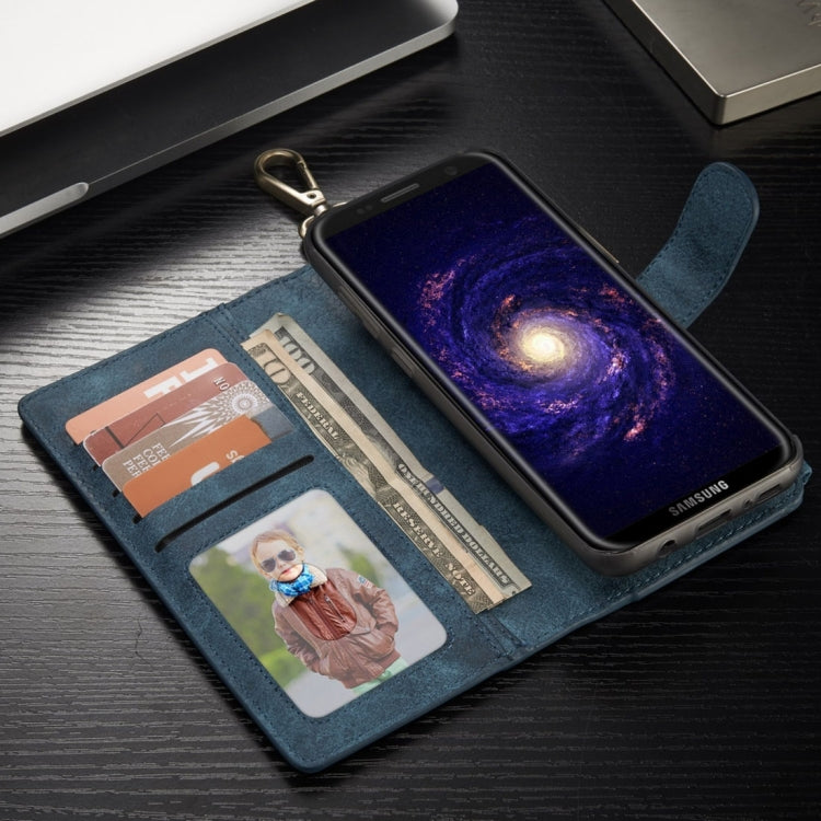For Galaxy S8 + / G955 Crazy Horse Texture Flip Detachable Back Cover Leather Case with Hook & Card Slots & Wallet & Photo Frame
