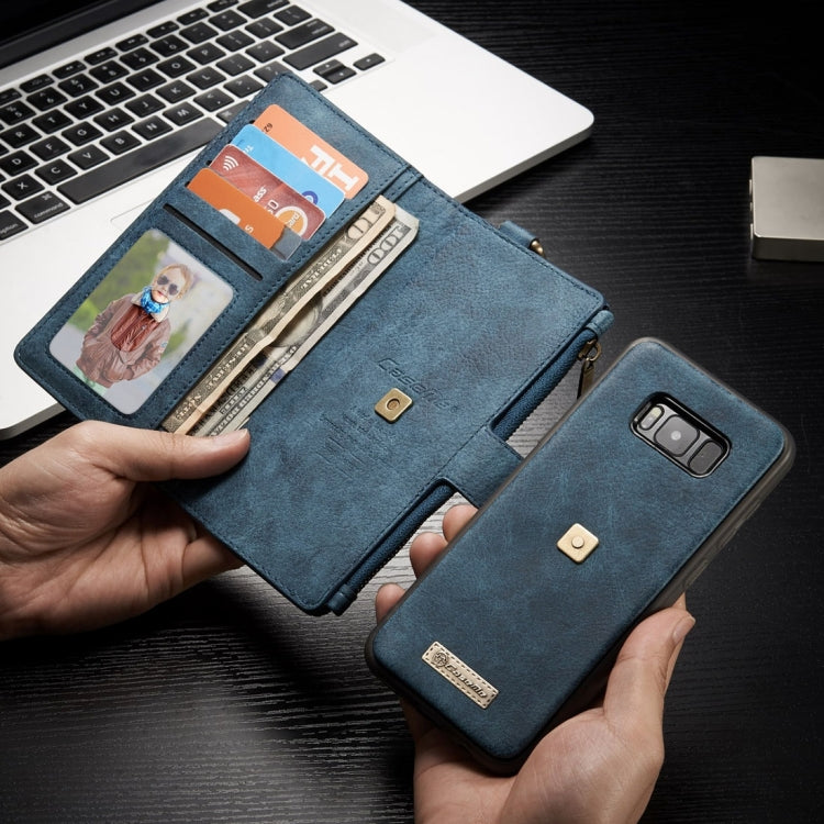 For Galaxy S8 + / G955 Crazy Horse Texture Flip Detachable Back Cover Leather Case with Hook & Card Slots & Wallet & Photo Frame
