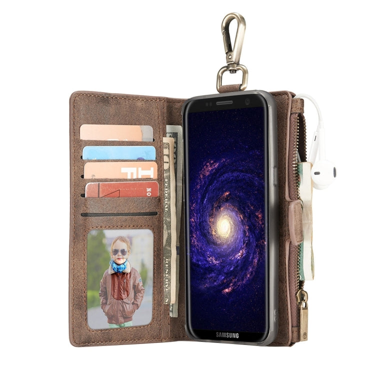 For Galaxy S8 + / G955 Crazy Horse Texture Flip Detachable Back Cover Leather Case with Hook & Card Slots & Wallet & Photo Frame
