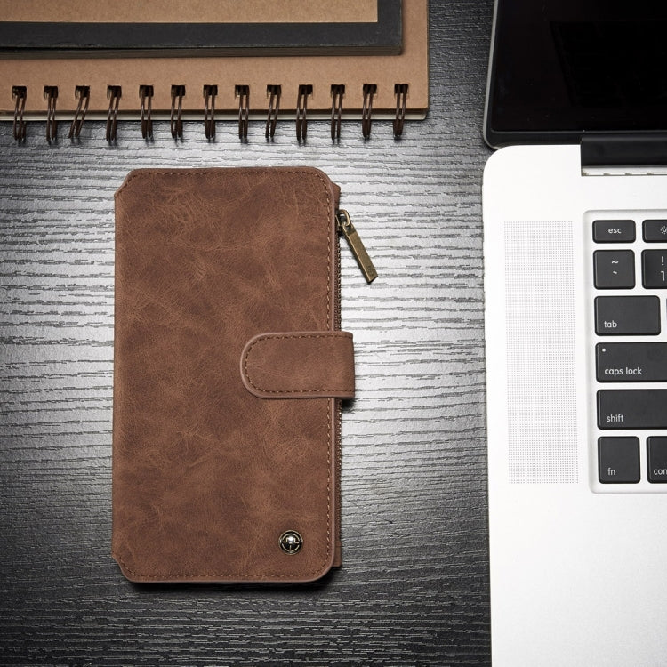 For Galaxy S8 Crazy Horse Texture Dual Flip Detachable Back Cover Leather Case with Card Slots & Wallet & Photo Frame