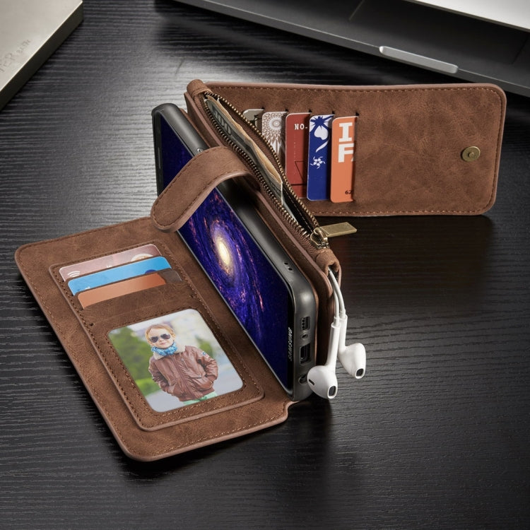 For Galaxy S8 Crazy Horse Texture Dual Flip Detachable Back Cover Leather Case with Card Slots & Wallet & Photo Frame