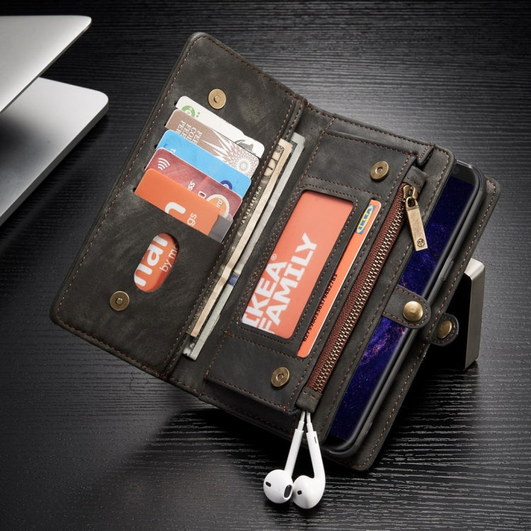For Galaxy S8 Crazy Horse Texture Horizontal Flip Detachable Back Cover Leather Case with Card Slots & Wallet & Photo Frame