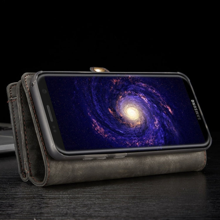 For Galaxy S8 Crazy Horse Texture Horizontal Flip Detachable Back Cover Leather Case with Card Slots & Wallet & Photo Frame