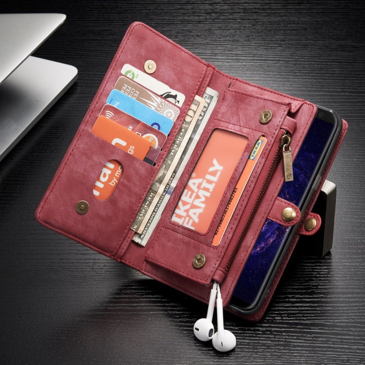 For Galaxy S8 Crazy Horse Texture Horizontal Flip Detachable Back Cover Leather Case with Card Slots & Wallet & Photo Frame