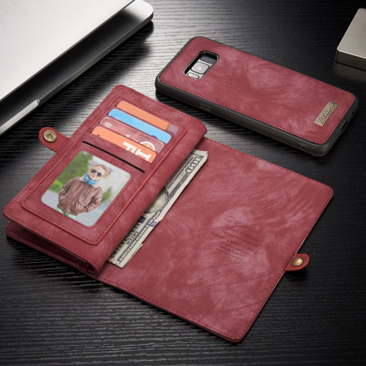 For Galaxy S8 Crazy Horse Texture Horizontal Flip Detachable Back Cover Leather Case with Card Slots & Wallet & Photo Frame