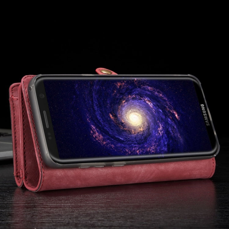 For Galaxy S8 Crazy Horse Texture Horizontal Flip Detachable Back Cover Leather Case with Card Slots & Wallet & Photo Frame