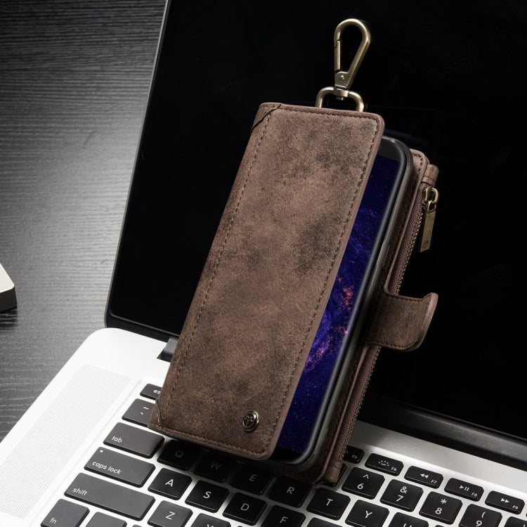For Galaxy S8 Crazy Horse Texture Flip Detachable Back Cover Leather Case with Hook & Card Slots & Wallet & Photo Frame