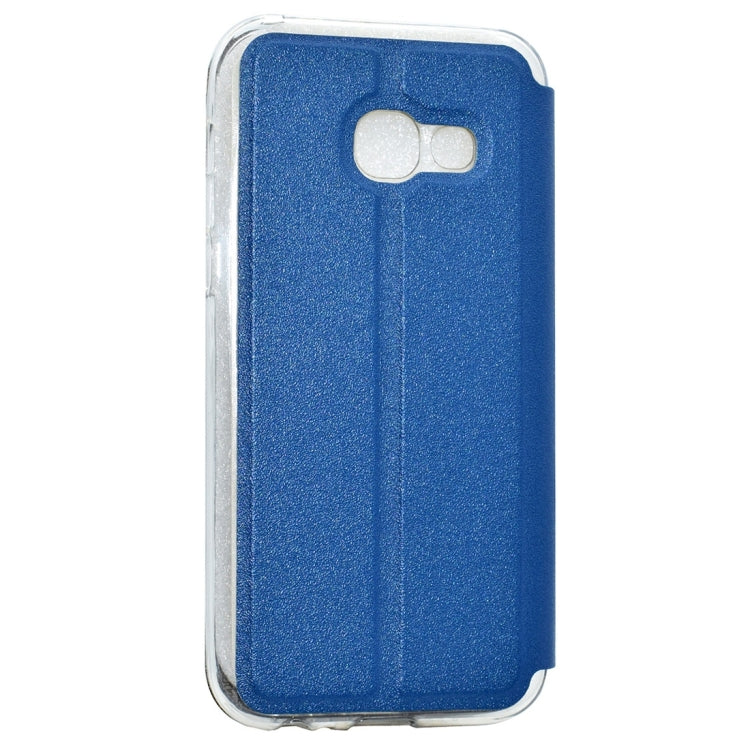 For Galaxy A3 (2017) / A320 Frosted Texture Horizontal Flip Leather Case with Call Display ID & Call Answer Window & Holder