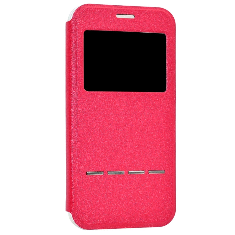 For Galaxy A3 (2017) / A320 Frosted Texture Horizontal Flip Leather Case with Call Display ID & Call Answer Window & Holder