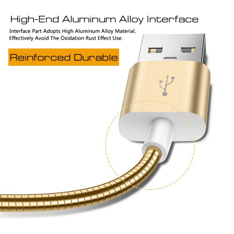 1m Micro USB to USB 2.0 Flexible Metal Data Sync Charging Cable