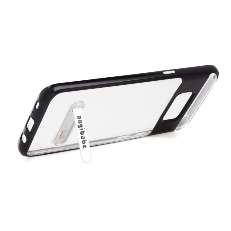 For Galaxy S8 + / G955 6.2 inch Color 2 in 1 (Carbon Fiber + TPU) with Holder Protective Cover Case
