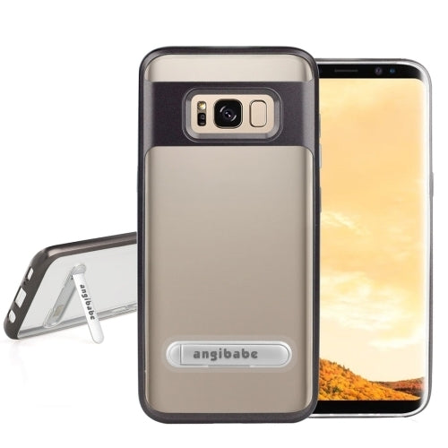 For Galaxy S8 + / G955 6.2 inch Color 2 in 1 (Carbon Fiber + TPU) with Holder Protective Cover Case