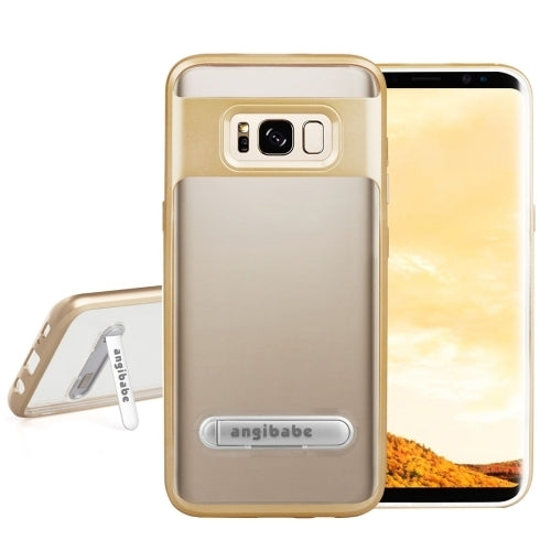 For Galaxy S8 + / G955 6.2 inch Color 2 in 1 (Carbon Fiber + TPU) with Holder Protective Cover Case